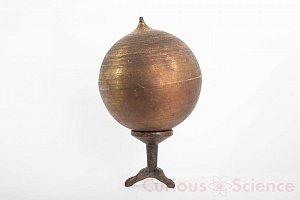 Brass Sphere on Iron Tripod Base